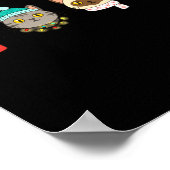 Festive Cat Lineup, Holiday Cat Art Cat Lovers, Ca Poster (Hoek)