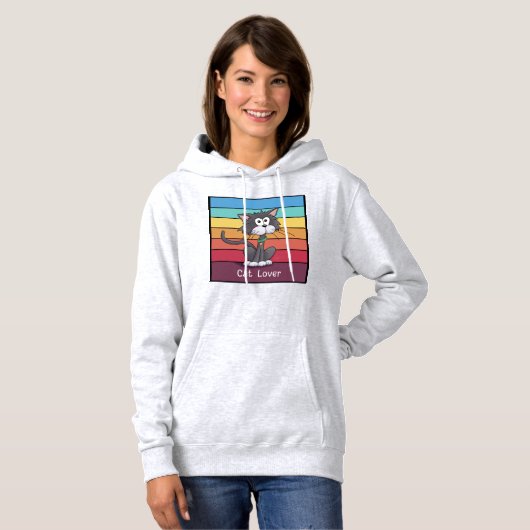 Festive Cat Lover Hoodie (Voorkant volledig)