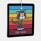 Festive Cat Lover Keramisch Ornament (Rechts)
