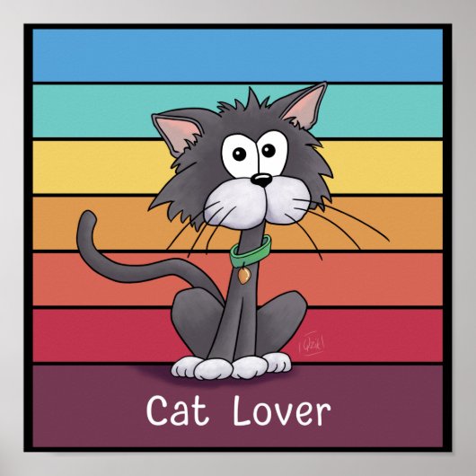 Festive Cat Lover Poster (Voorkant)