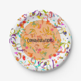 Festive Celebration Colorful Confetti Toss Artwork Papieren Bordje