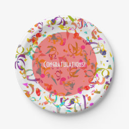 Festive Celebration Colorful Confetti Toss Party Papieren Bordje