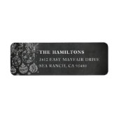 Festive Chalk Holiday Return-adres Etiket (Voorkant)