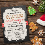 Festive Chalkboard Cookie Exchange Kerstparty Kaart<br><div class="desc">Dit jaar vieren we Kerstmis in stijl met deze trendy cookie exchange party uitnodigingen. Het ontwerp is gemakkelijk te personaliseren met uw eigen formulering en uw gasten zullen enthousiast zijn wanneer zij deze geweldige uitnodigingen ontvangen.</div>