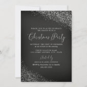 Festive Chalkboard White Red Snow Kerstmis Kaart (Voorkant)