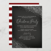 Festive Chalkboard White Red Snow Kerstmis Kaart (Voorkant / Achterkant)