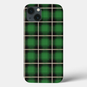 Festive Checkered Green, White en Brass Plays Case-Mate iPhone Case