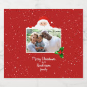 Festive Cheeky Santa - Aangepaste foto - Gepersona Bier Etiket (Enkel label)