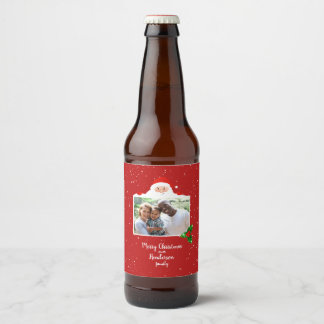 Festive Cheeky Santa - Aangepaste foto - Gepersona Bier Etiket