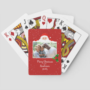 Festive Cheeky Santa - Aangepaste foto - Gepersona Pokerkaarten