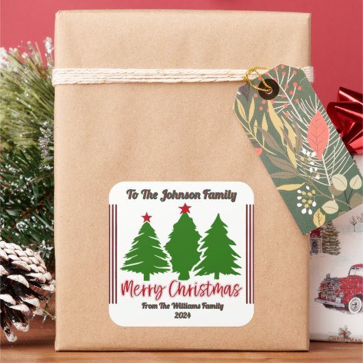 Festive Cheerful Kerst sticker Design (Feestdagen)