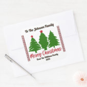 Festive Cheerful Kerst sticker Design (Envelop)