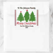 Festive Cheerful Kerst sticker Design (Tas)