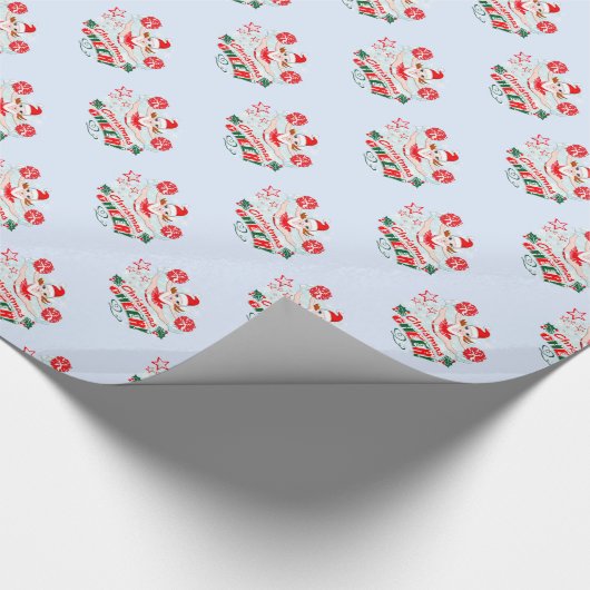 Festive Cheerleader Cadeaupapier (Hoek)