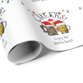 Festive Cheers Beers CHRISTMAS Cadeaupapier (Rol Hoek)
