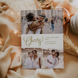 Festive Cheers | Nieuwjaar met meerdere foto's Feestdagenkaart