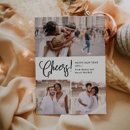 Festive Cheers | Nieuwjaar met meerdere foto's Feestdagenkaart