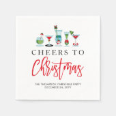 Festive Cheers to kerstcadeau-feestdag Servet (Voorkant)