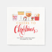 Festive Cheers to kerstcadeau-feestdag Servet (Voorkant)