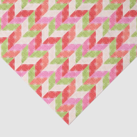 Festive Chevron christmas Tissuepapier (Detail)
