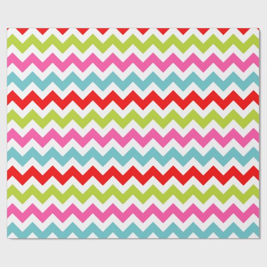 Festive Chevron Pattern – Retro Holiday Stripes Cadeaupapier (Vlak)