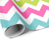 Festive Chevron Pattern – Retro Holiday Stripes Cadeaupapier (Rol Hoek)