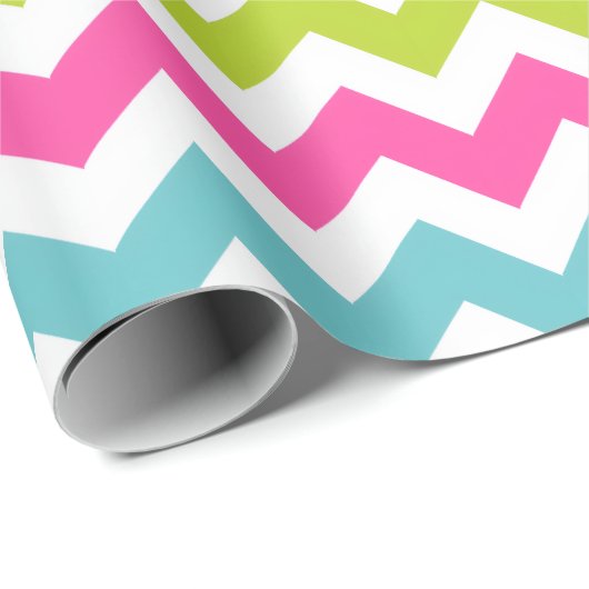 Festive Chevron Pattern – Retro Holiday Stripes Cadeaupapier (Rol Hoek)