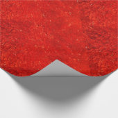 Festive Chic Bright Red Color Patroon Cadeaupapier (Hoek)