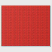 Festive Chic Bright Red Color Patroon Cadeaupapier (Vlak)