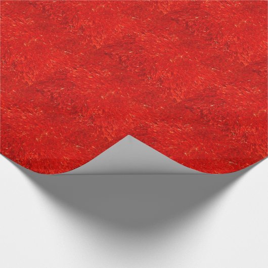 Festive Chic Bright Red Color Patroon Cadeaupapier (Hoek)