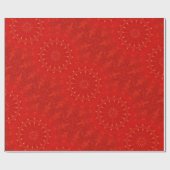 Festive Chic Bright Red Kaleidoscope Design Cadeaupapier (Vlak)