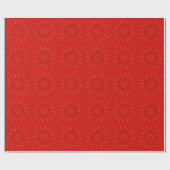 Festive Chic Bright Red Kaleidoscope Design Cadeaupapier (Vlak)