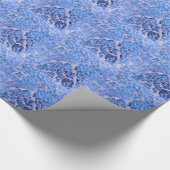 Festive Chic Glitter Blue Stones Cadeaupapier (Hoek)