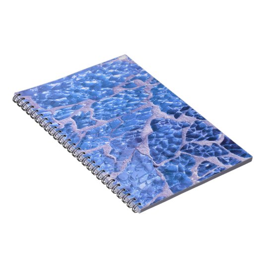 Festive Chic Glitter Blue Stones Notitieboek (Rechterzijde)