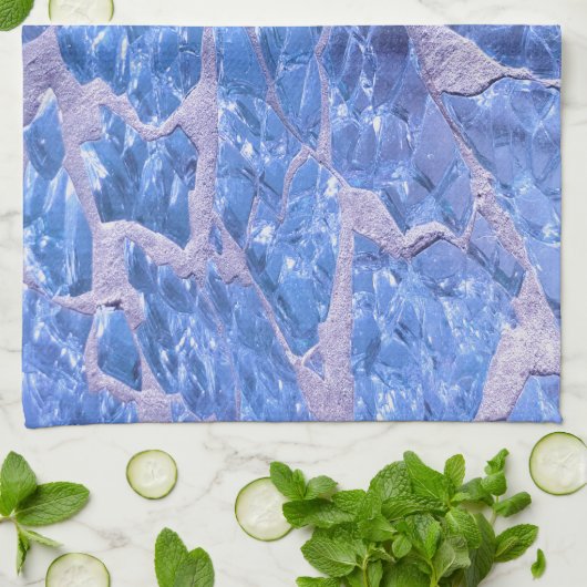 Festive Chic Glitter Blue Stones Theedoek (Gevouwen)