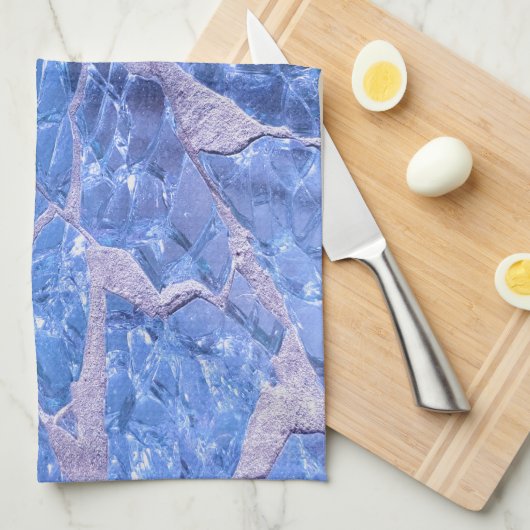 Festive Chic Glitter Blue Stones Theedoek (Quarter Fold)