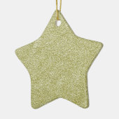Festive Chic Gold Glitter Background Voeg tekst to Keramisch Ornament (Links)