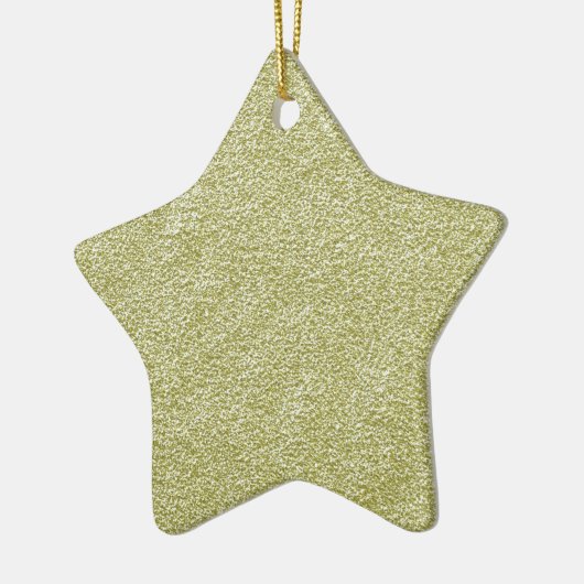 Festive Chic Gold Glitter Background Voeg tekst to Keramisch Ornament (Links)