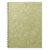 Festive Chic Gold Glitter Background Voeg tekst to Notitieboek (Voorkant)