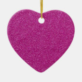Festive Chic roze Glitter Achtergrond Romantisch Keramisch Ornament (Voorkant)