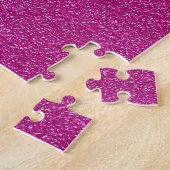 Festive Chic roze Glitter Achtergrond Romantisch Legpuzzel (Zijkant)