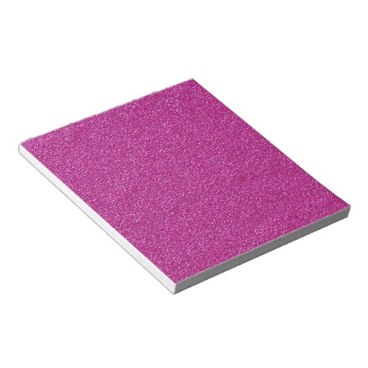 Festive Chic roze Glitter Achtergrond Romantisch Notitieblok (Schuin)