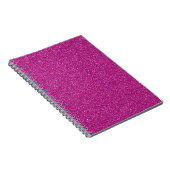 Festive Chic roze Glitter Achtergrond Romantisch Notitieboek (Rechterzijde)