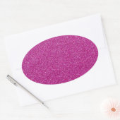 Festive Chic roze Glitter Achtergrond Romantisch Ovale Sticker (Envelop)