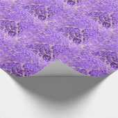 Festive Chic Shiny Paars Glitter Stones Cadeaupapier (Hoek)