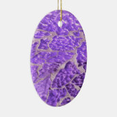 Festive Chic Shiny Paars Glitter Stones Keramisch Ornament (Rechts)