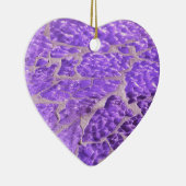 Festive Chic Shiny Paars Glitter Stones Keramisch Ornament (Rechts)