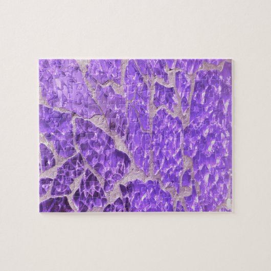 Festive Chic Shiny Paars Glitter Stones Legpuzzel (Horizontaal)