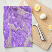 Festive Chic Shiny Paars Glitter Stones Theedoek (Quarter Fold)