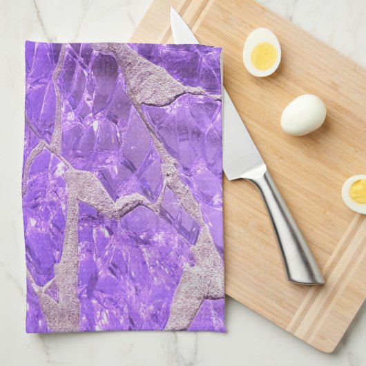 Festive Chic Shiny Paars Glitter Stones Theedoek (Quarter Fold)